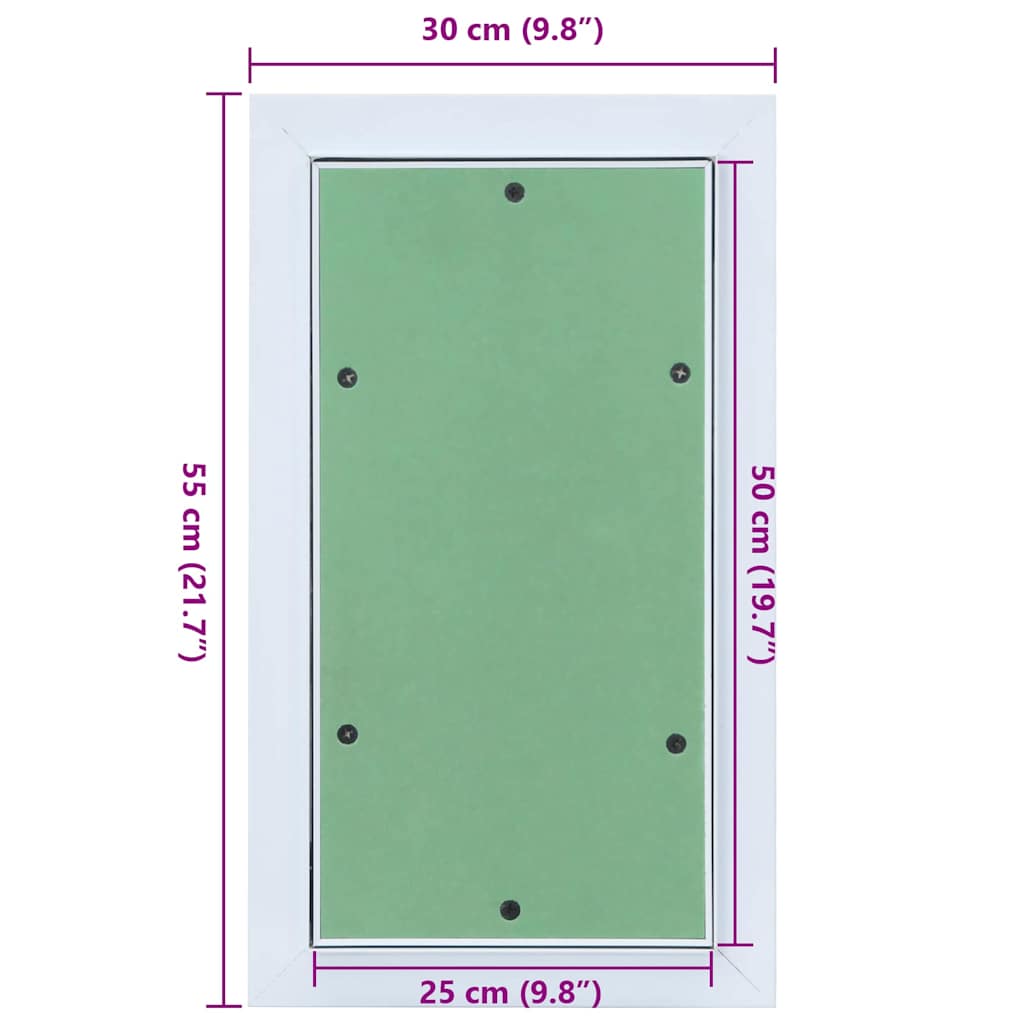 Access Panel Green and Silver 30 x 55 cm