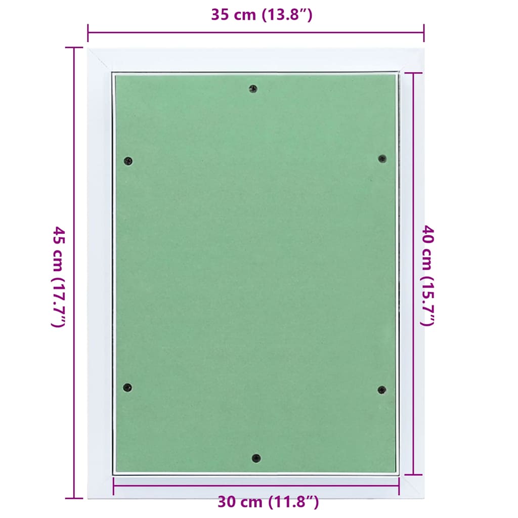 Access Panel Green and Silver 35 x 45 cm