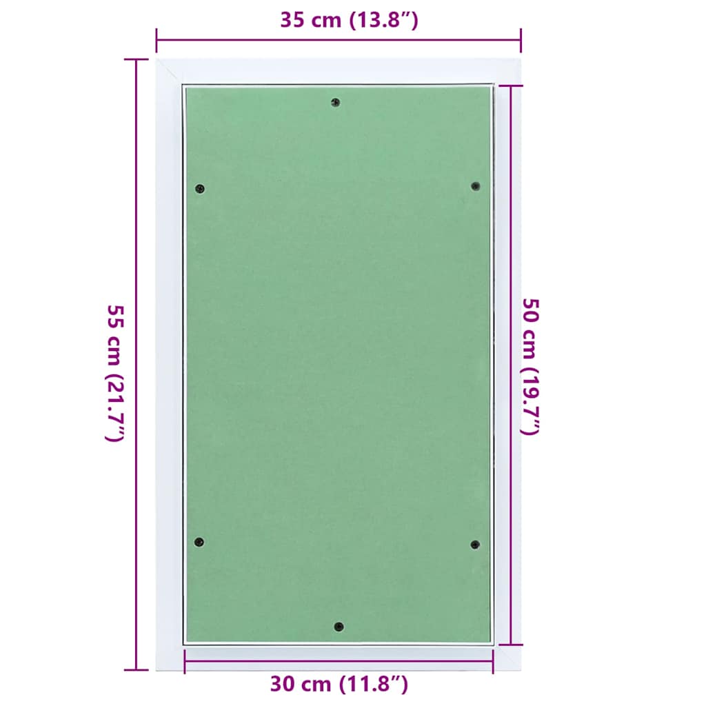 Access Panel Green and Silver 35 x 55 cm