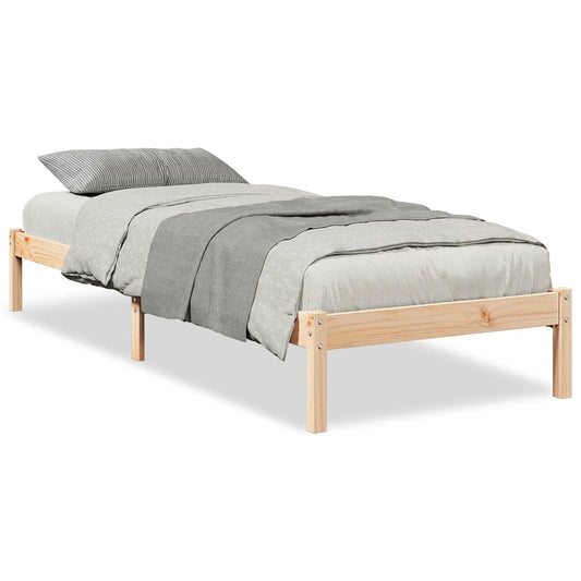 Extra Long Bed Frame without Mattress 100x210 cm Solid Wood Pine