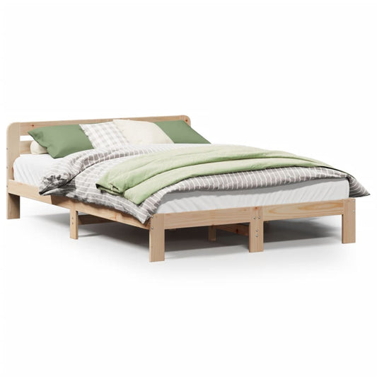 Bed Frame without Mattress 160x200 cm Solid Wood Pine