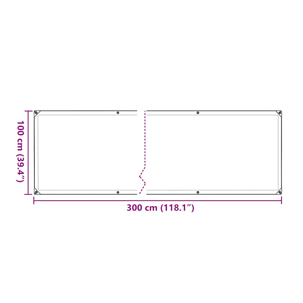 Plant Cover with Eyelets 1x3 m Polyethylene