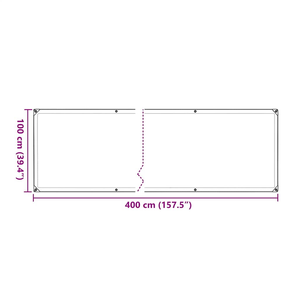 Plant Cover with Eyelets 1x4 m Polyethylene