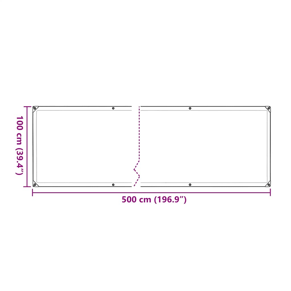 Plant Cover | Transparent and black | Polyethylene | 1 x 5 metres