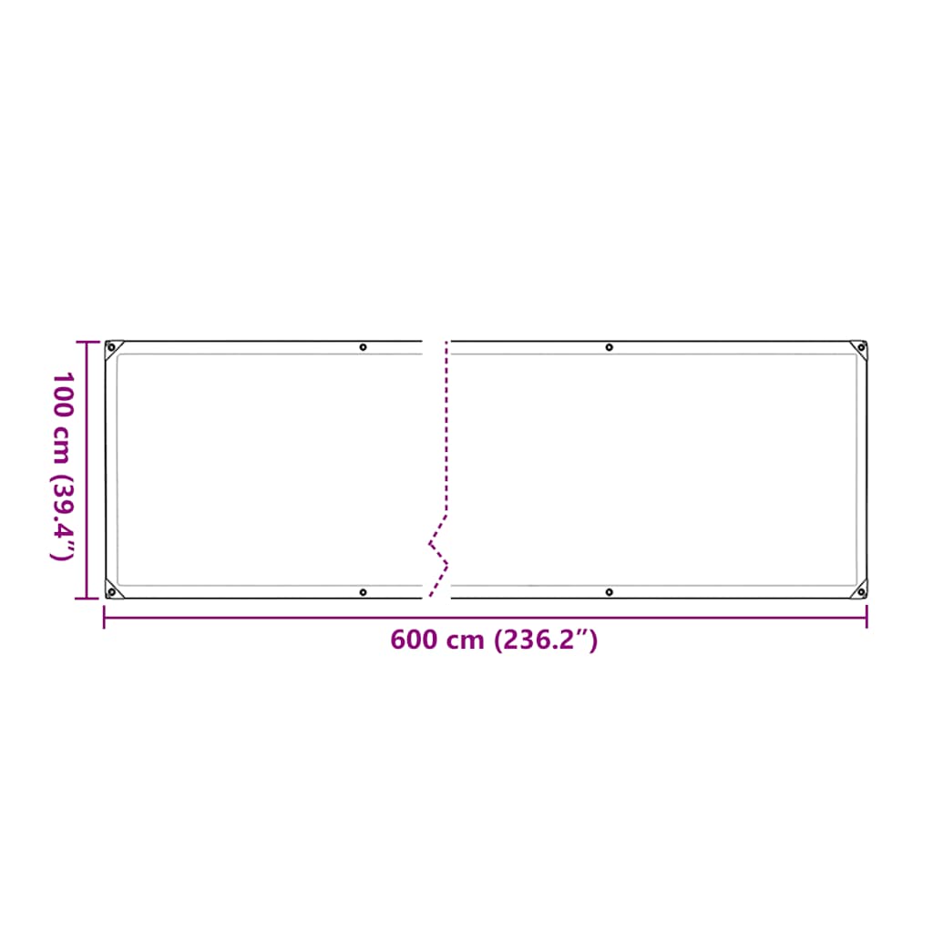 Plant Cover with Eyelets 1x6 m Polyethylene
