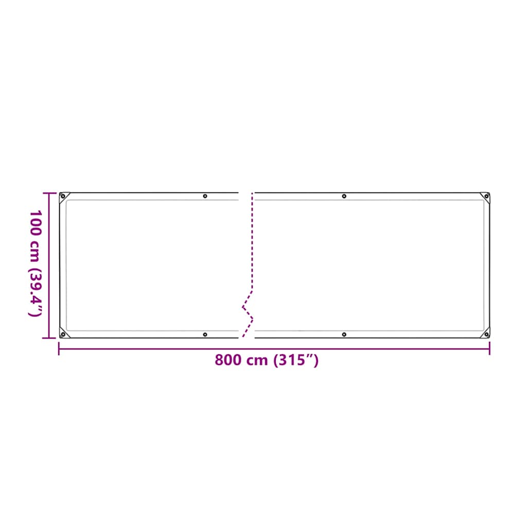 Plant Cover with Eyelets 1x8 m Polyethylene