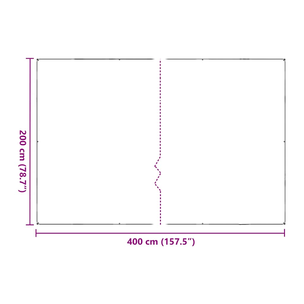 Plant Cover with Eyelets 2x4 m Polyethylene