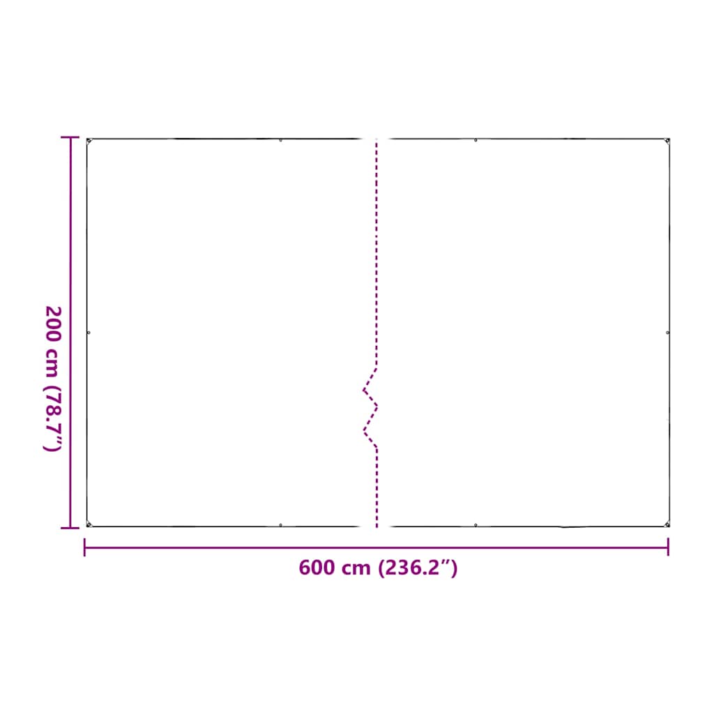 Plant Cover with Eyelets 2x6 m Polyethylene