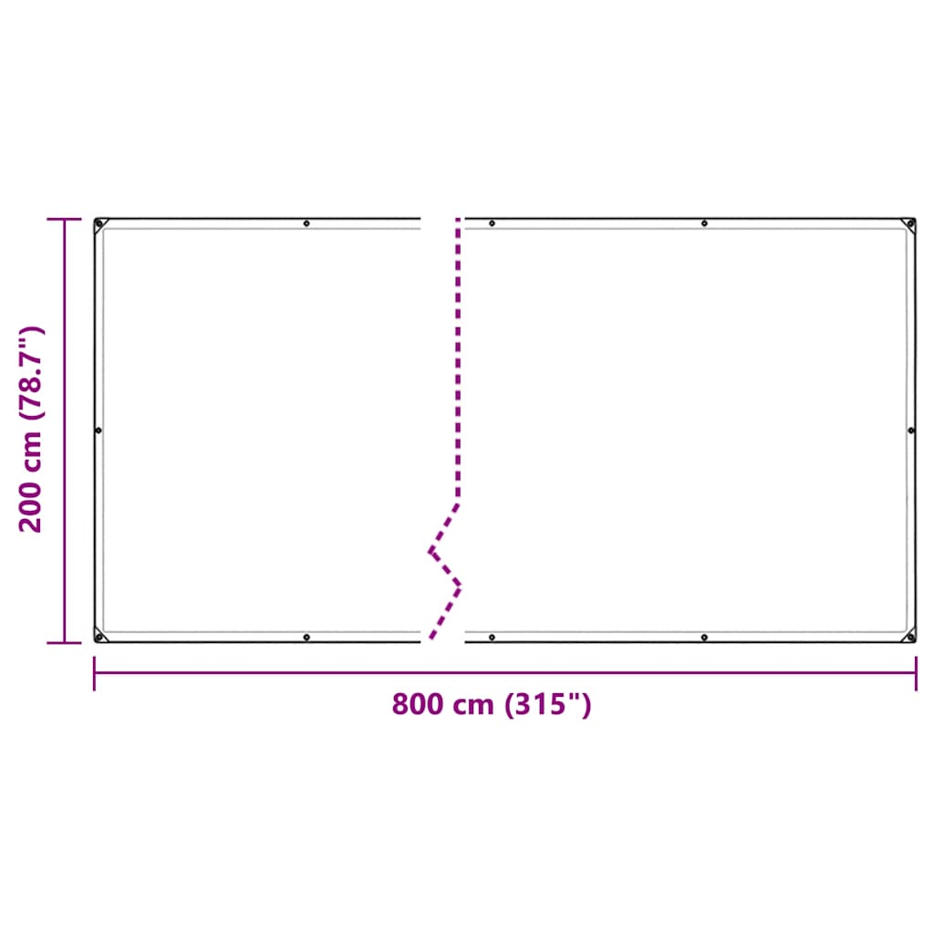 Plant Cover with Eyelets 2x8 m Polyethylene