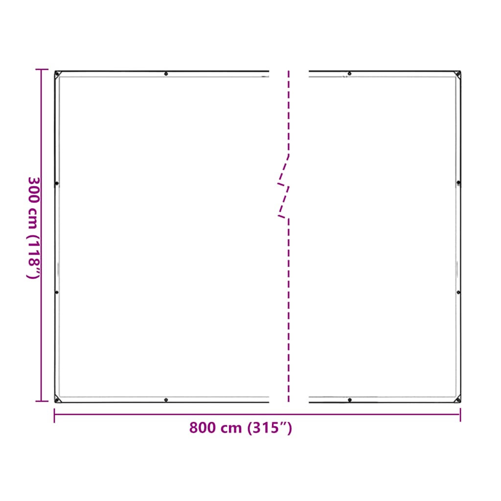 Plant Cover with Eyelets 3x8 m Polyethylene