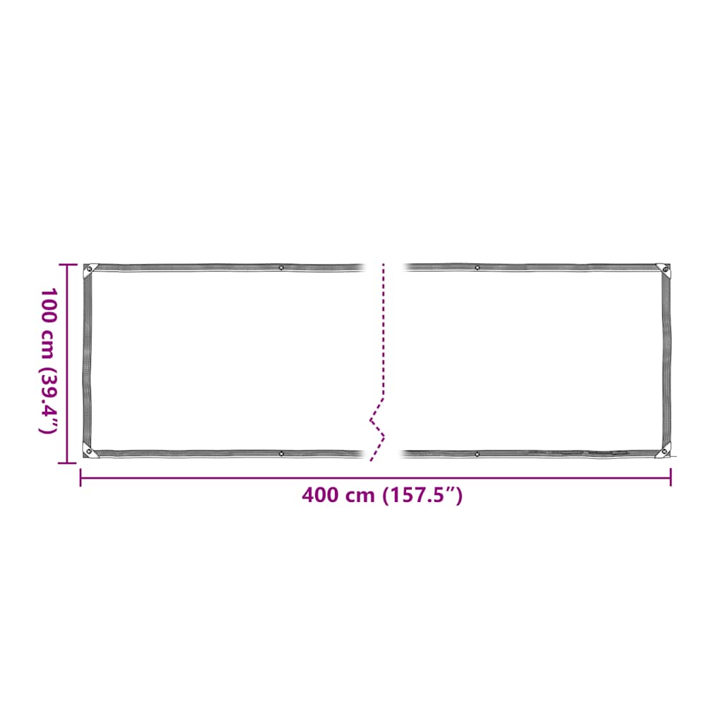 Plant Cover with Eyelets 1x4 m Polyethylene