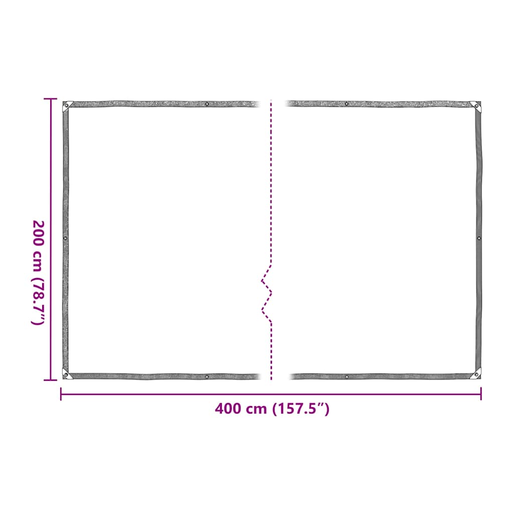 Plant Cover with Eyelets 2x4 m Polyethylene
