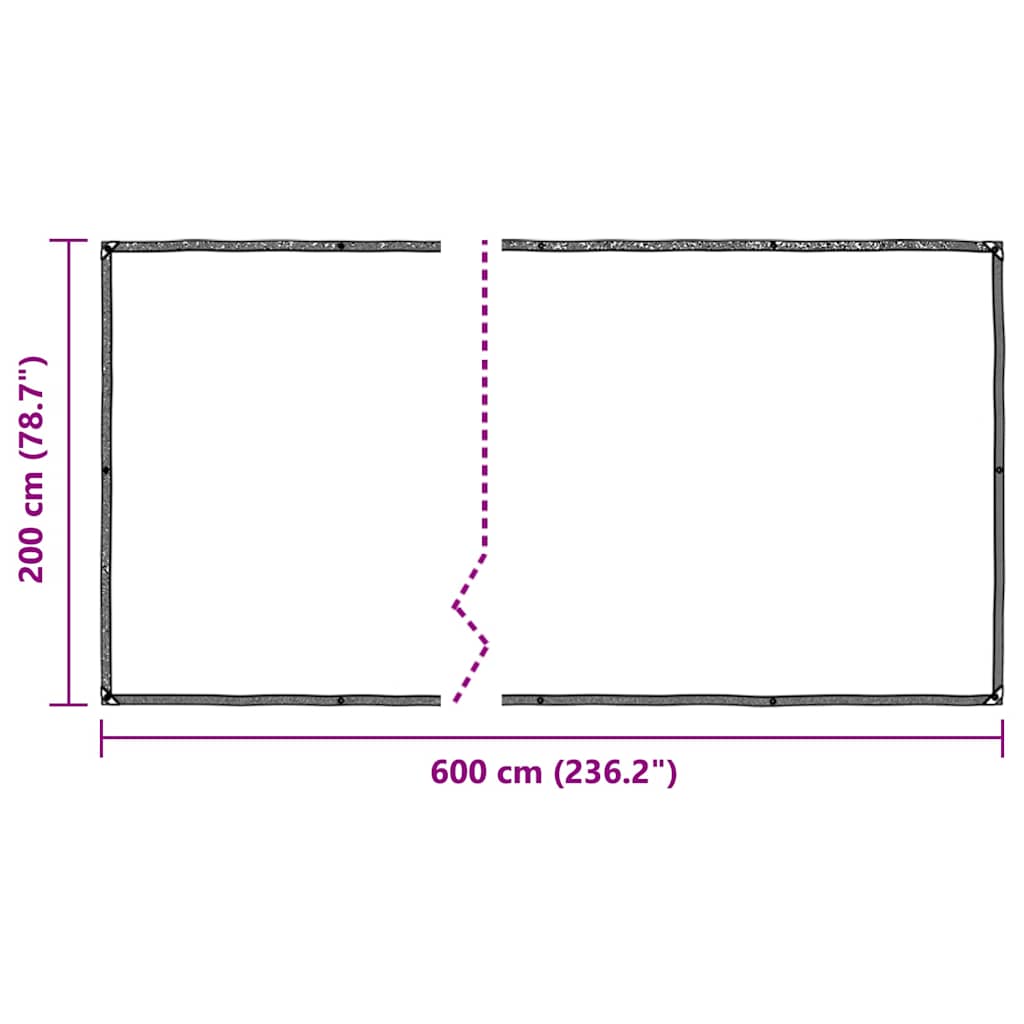 Plant Cover with Eyelets 2x6 m Polyethylene