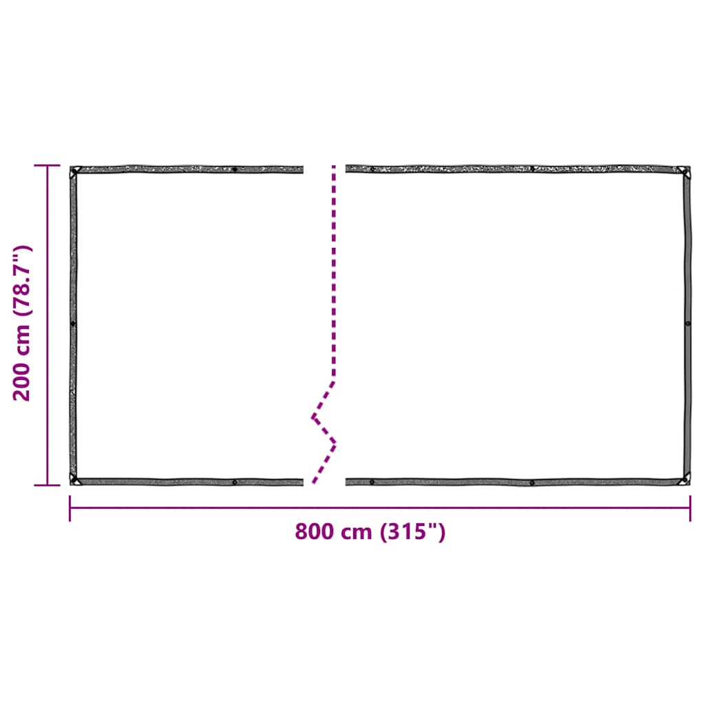 Plant Cover with Eyelets 2x8 m Polyethylene