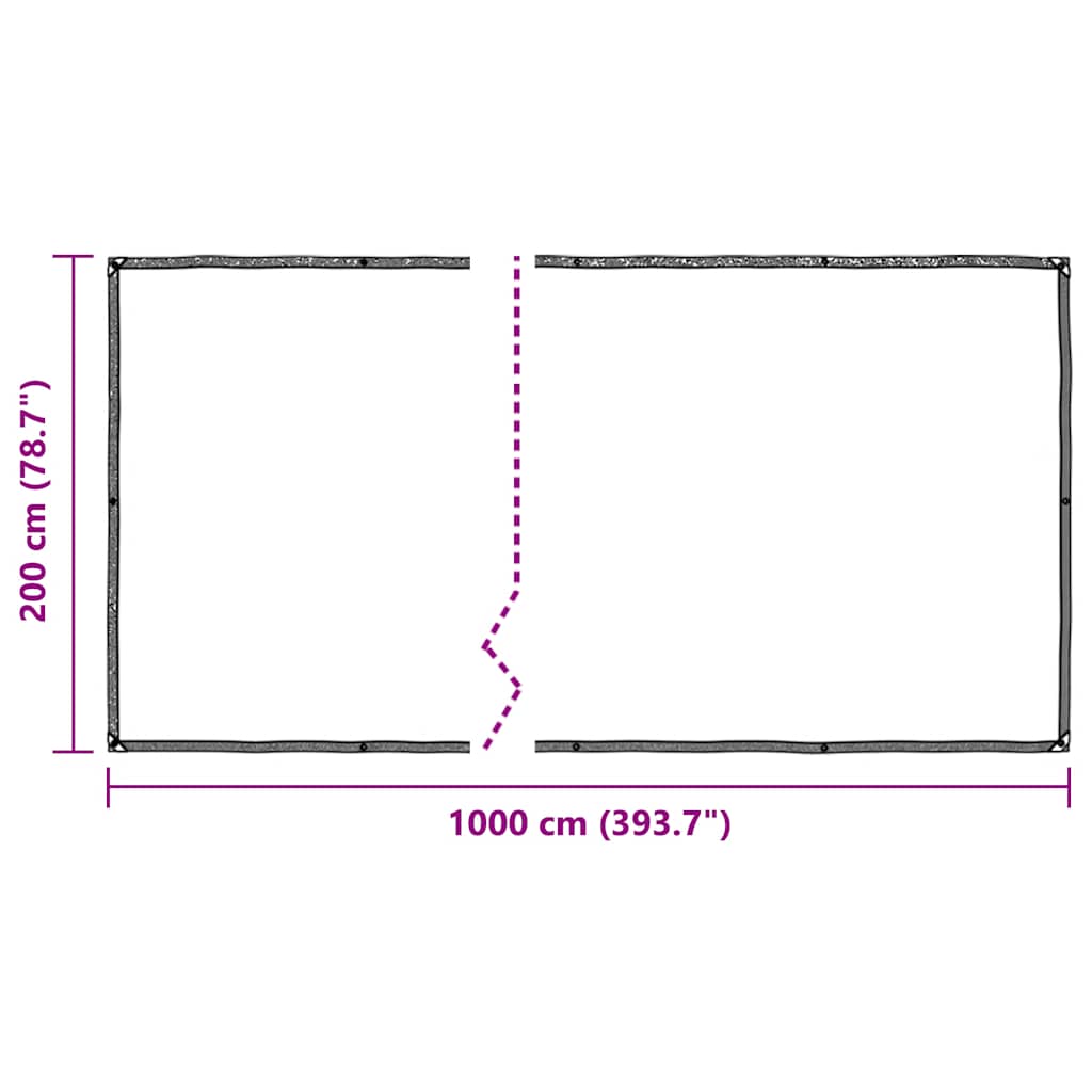 Plant Cover with Eyelets 2x10 m Polyethylene
