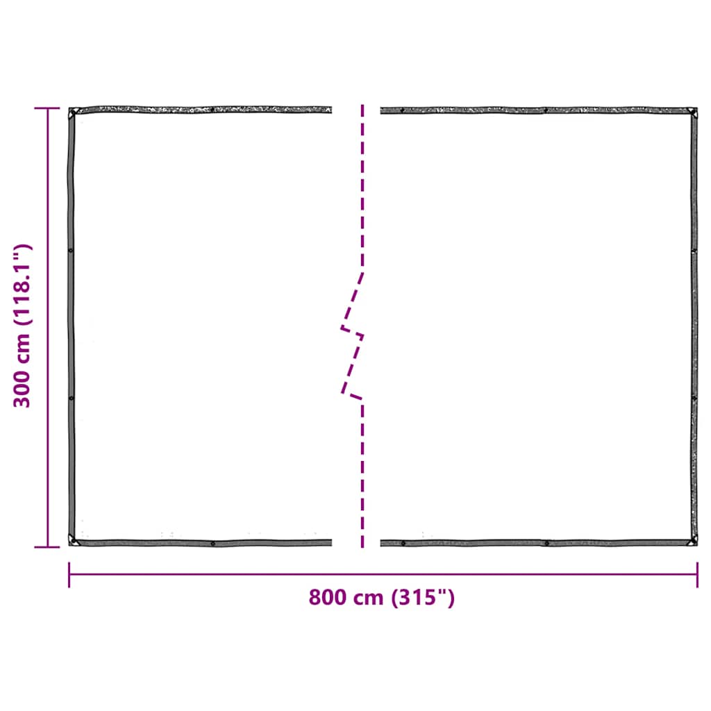 Plant Cover with Eyelets 3x8 m Polyethylene