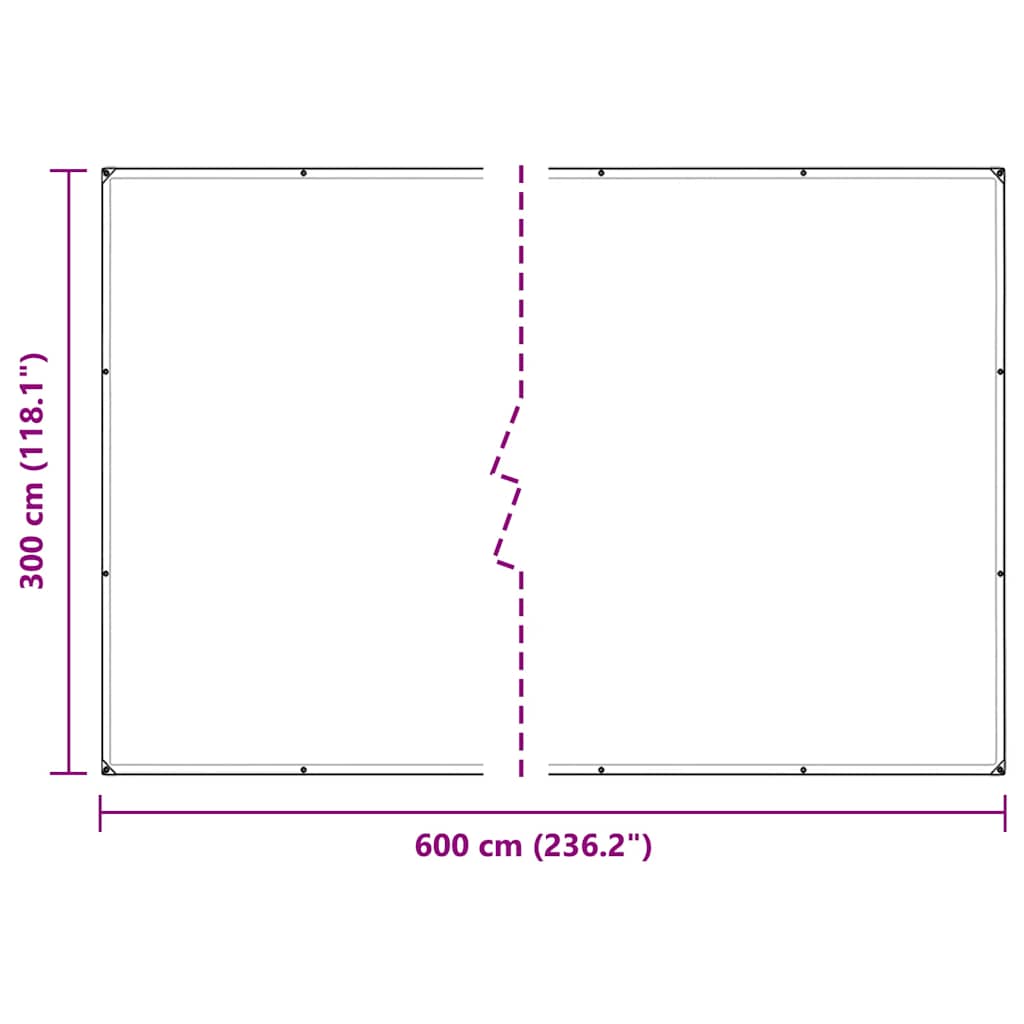 Plant Cover with Eyelets 3x6 m PVC