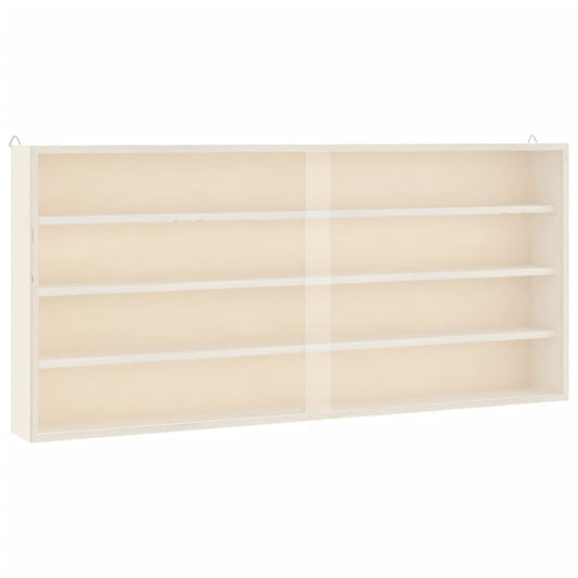 Wooden Collector's Display Case with Doors 80x8.5x37cm