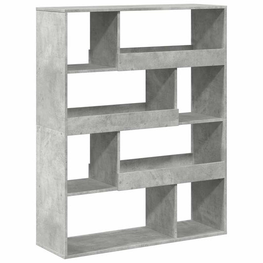 Bookcase Concrete Grey 100x33x125,5 cm Engineered Wood