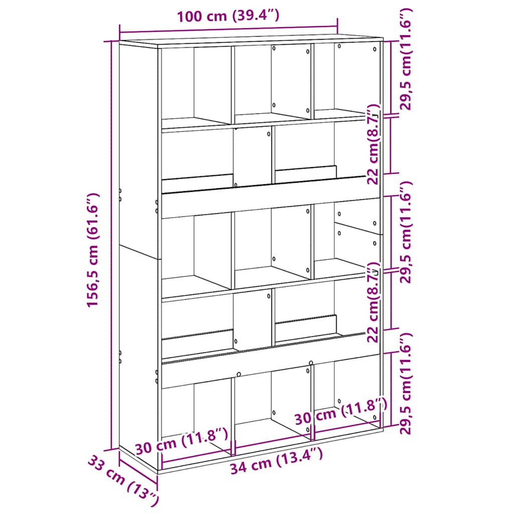 Room Divider Black 100x33x156,5 cm Engineered Wood