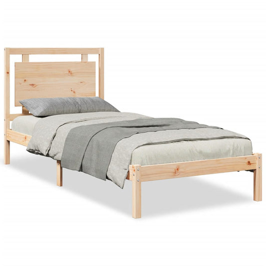 Extra Long Bed Frame without Mattress 100x220 cm Solid Wood