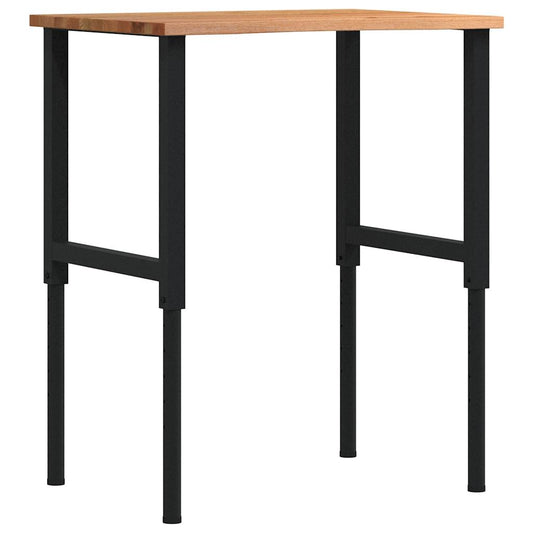 Workbench Light Brown 80x60x(71,5-98) cm Solid Wood Oak