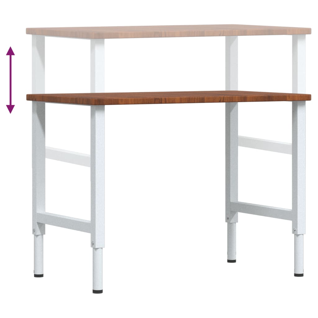 Workbench Dark Brown 100x60x(71.5-98) cm Rectangular