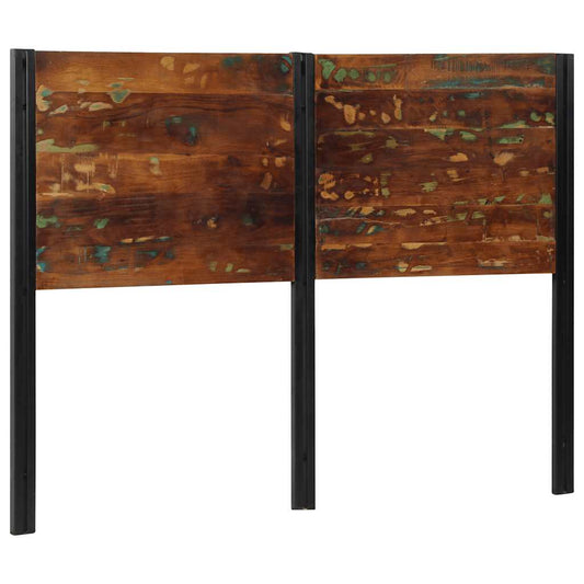 Headboard 140 cm Solid Wood Reclaimed and Iron