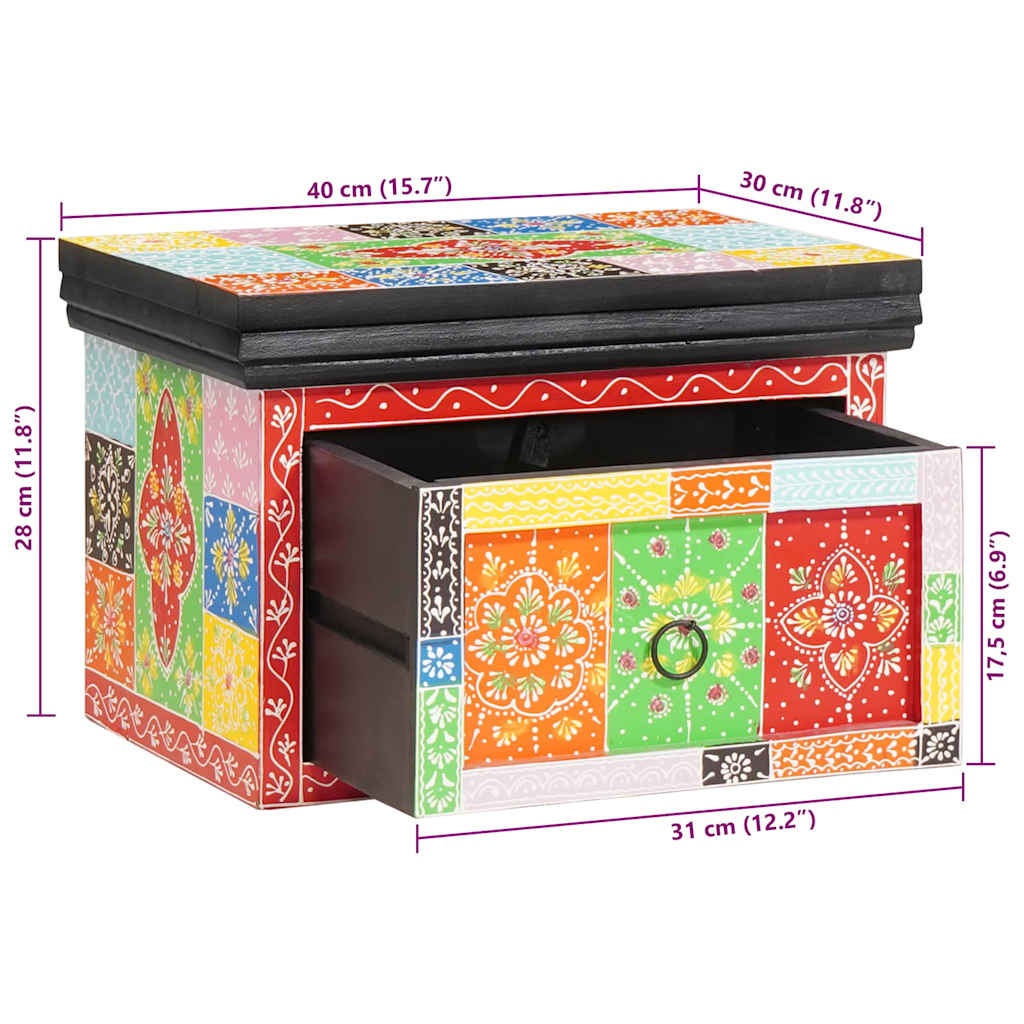 Bedside Cabinet 2 pcs Multicolour 40 x 30 x 28 cm