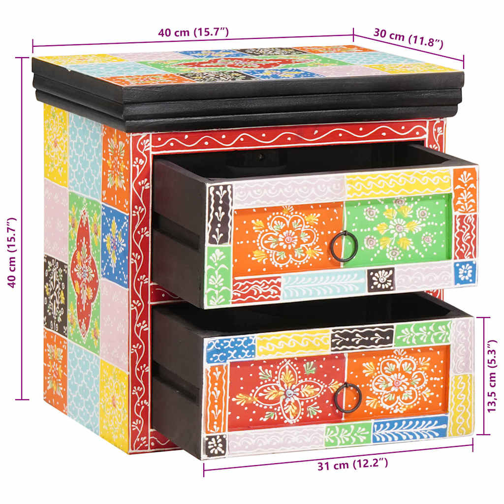 Bedside Cabinet 2 pcs Multicolour 40 x 30 x 40 cm