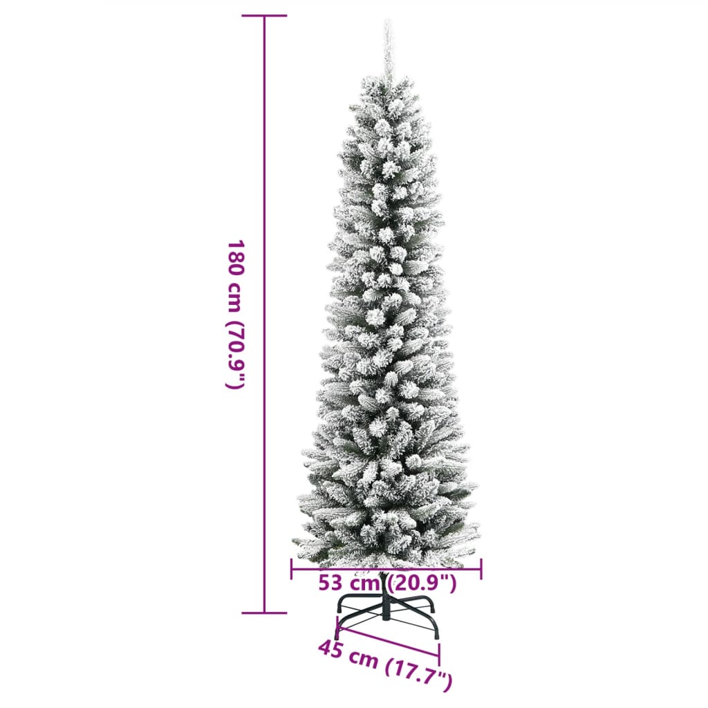 Christmas Tree | White and Green | PVC and PE with a steel stand | Slim