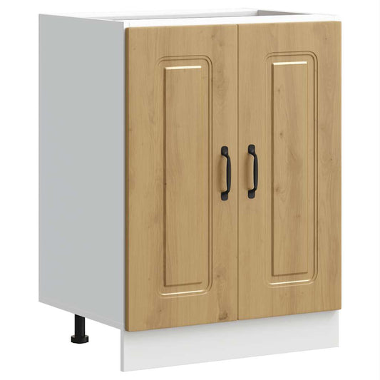 Sink Base Cabinet Kalmar Artisan Oak 60x46x81.5 cm Engineered Wood