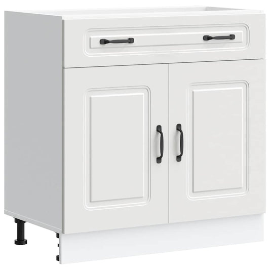 Kitchen Base Cabinet Kalmar White Engineered Wood