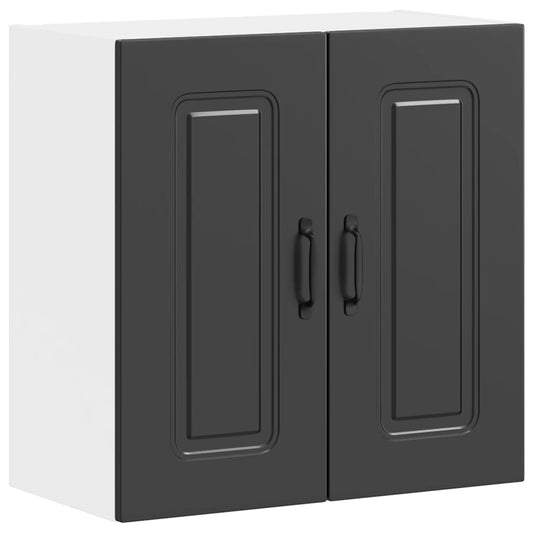 Kitchen Wall Cabinet Kalmar Black Engineered Wood