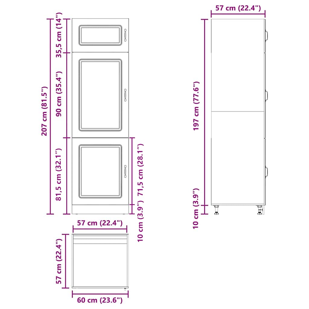 Kitchen Cupboard Kalmar White Engineered Wood