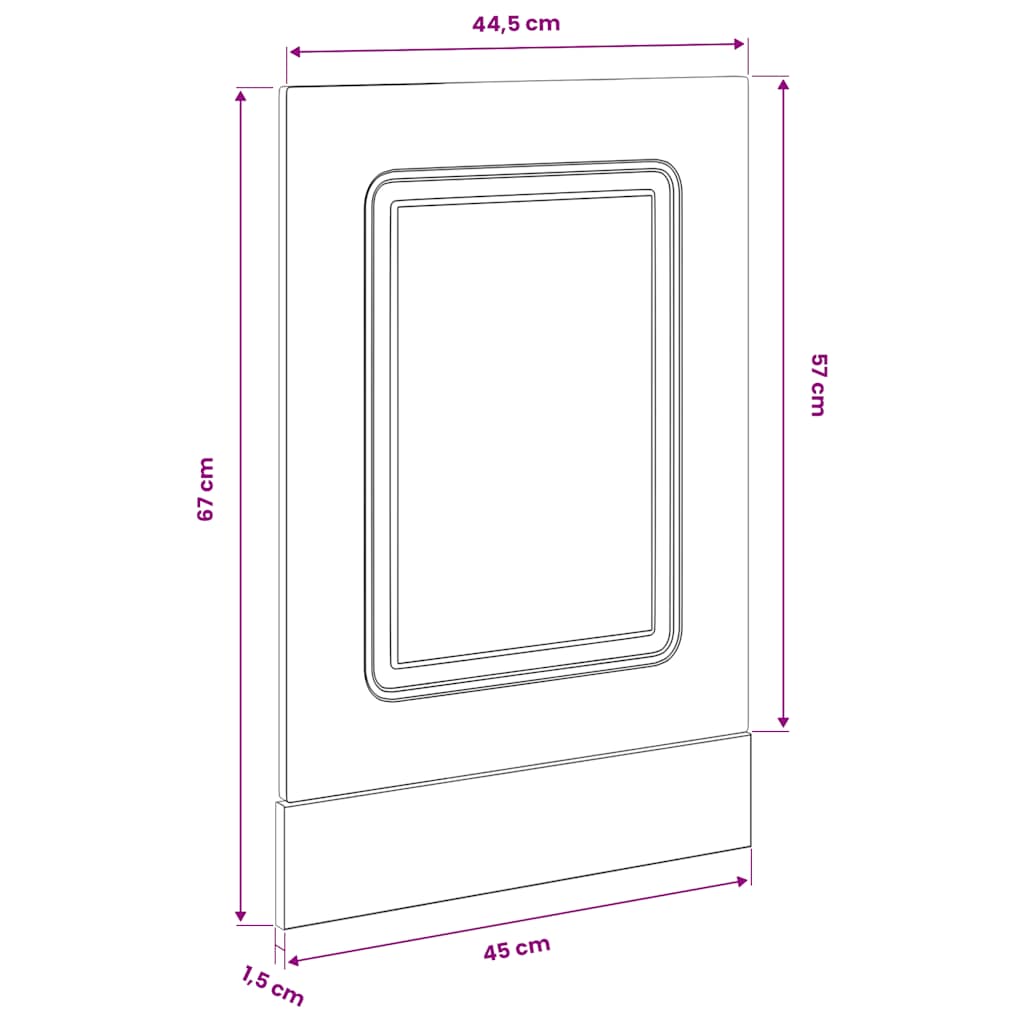 Dishwasher Panel Kalmar Brown Oak 45x1.5x57 cm Engineered Wood