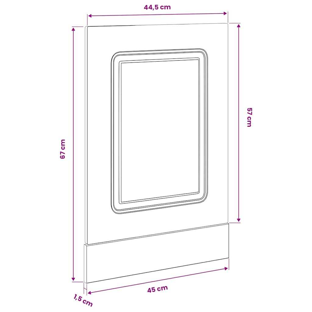 Dishwasher Panel Kalmar Artisan Oak 45x1.5x57 cm Engineered Wood