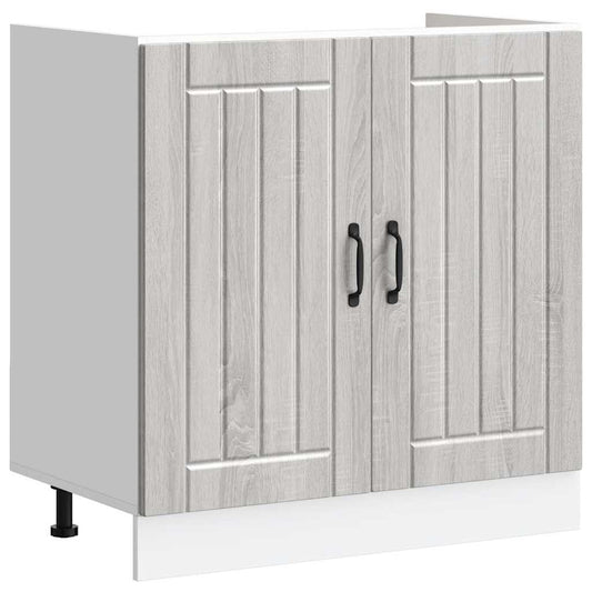 Sink Base Cabinet Lucca Grey Sonoma Engineered Wood