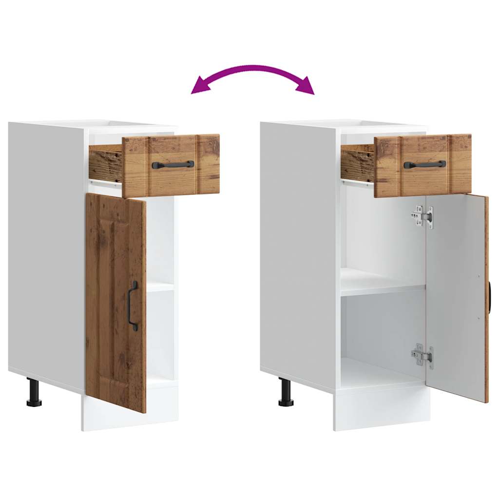 Kitchen Base Cabinet Lucca Old Wood Engineered Wood