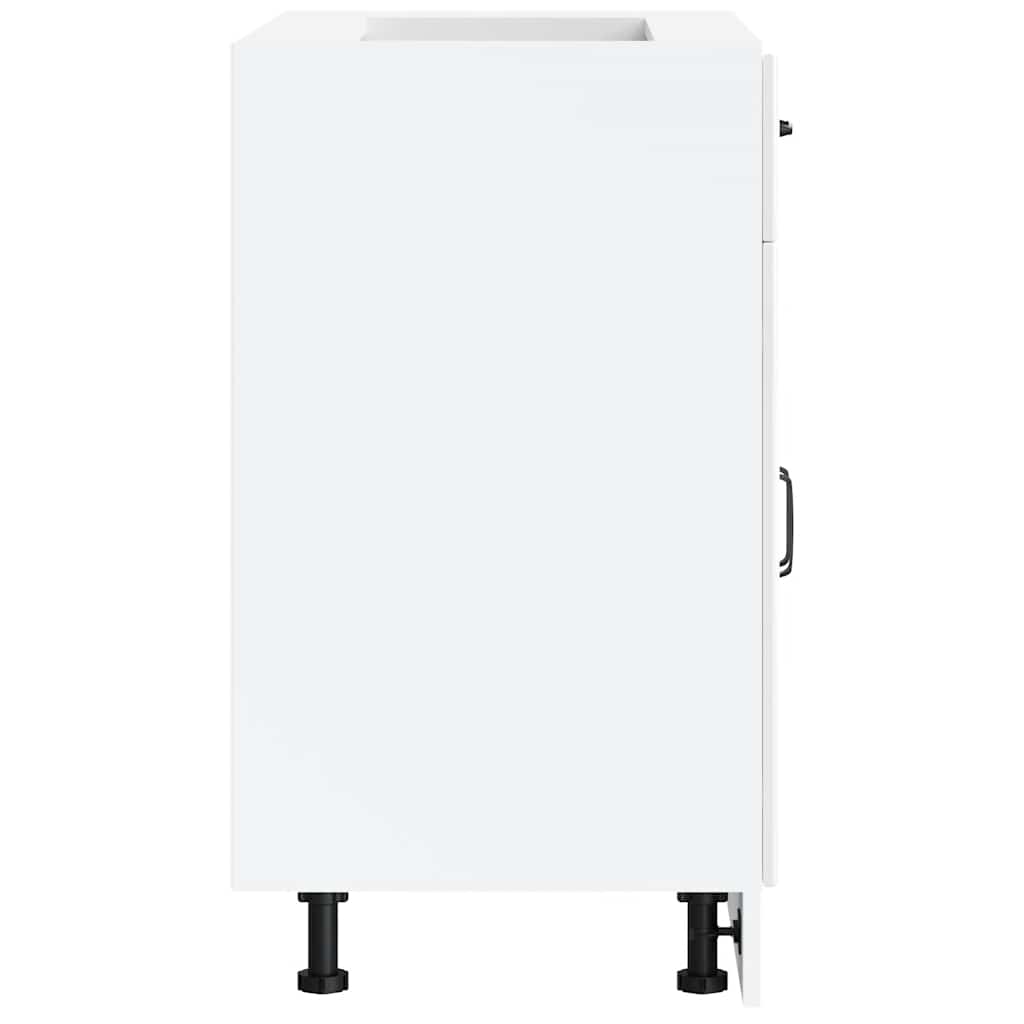 Kitchen Base Cabinet Lucca High Gloss White Engineered Wood