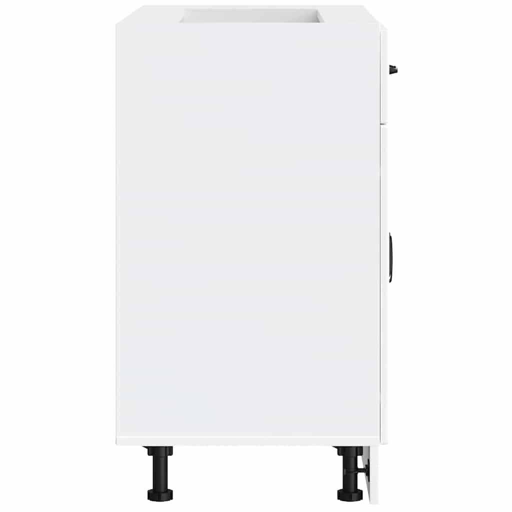 Kitchen Base Cabinet Lucca High Gloss White Engineered Wood