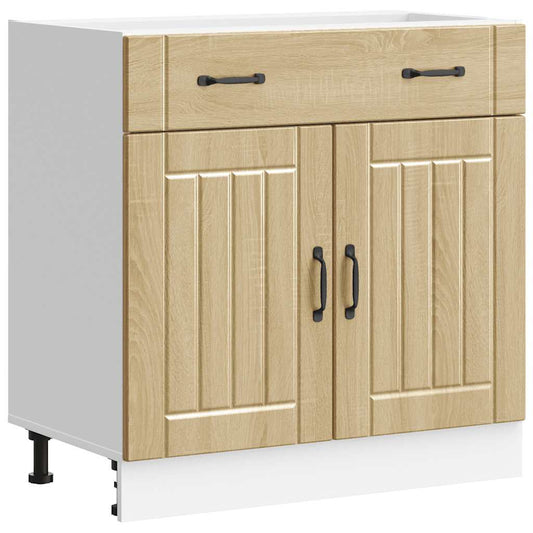 Kitchen Base Cabinet "Lucca" Sonoma Oak Engineered Wood