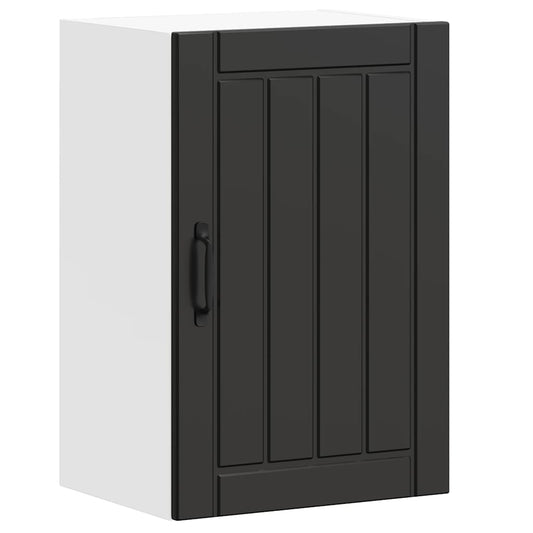 Kitchen Wall Cabinet Lucca Black Engineered Wood