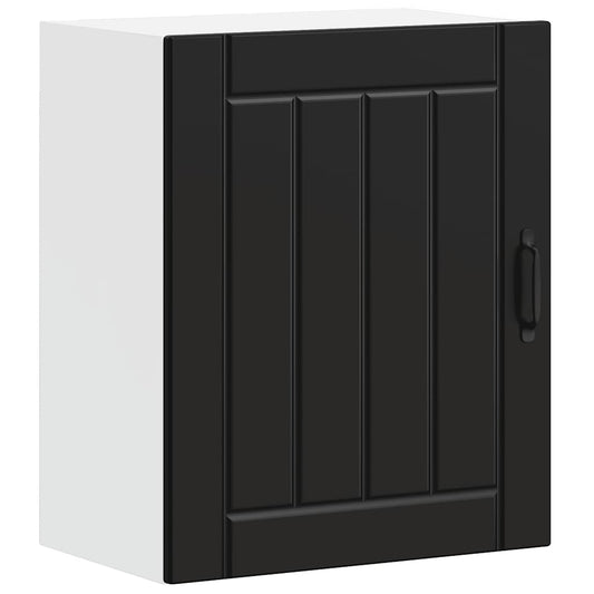 Kitchen Wall Cabinet Lucca Black Engineered Wood