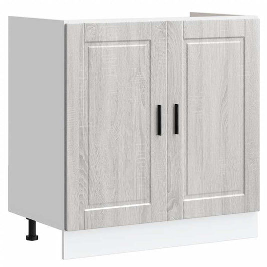 Sink Base Cabinet "Porto" Grey Sonoma 80x46x81.5 cm Engineered Wood