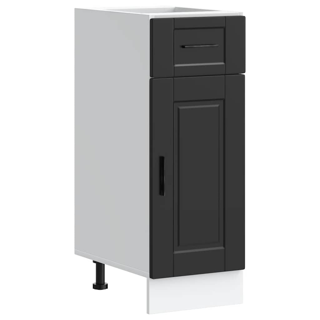 Kitchen Base Cabinet Porto Black Engineered Wood