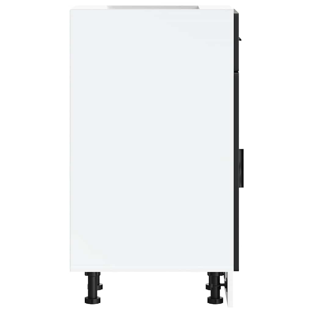 Kitchen Base Cabinet Porto Black Engineered Wood