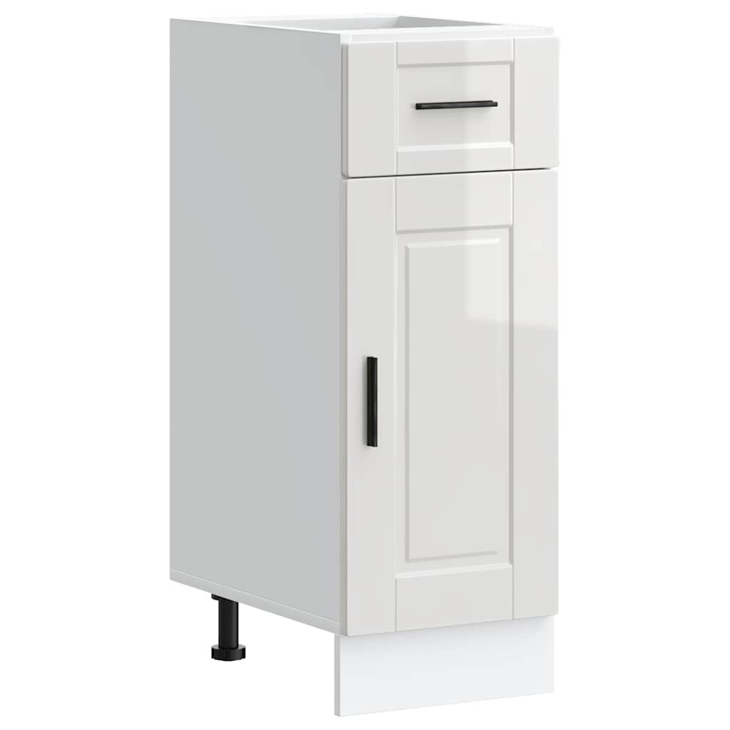 Kitchen Base Cabinet Porto High Gloss White Engineered Wood