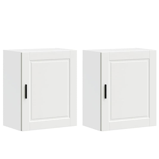 Kitchen Wall Cabinets 2 pcs Porto White Engineered Wood