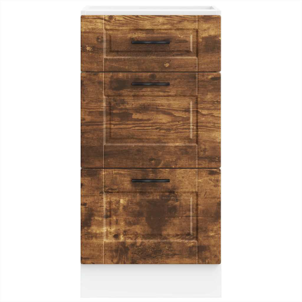 Kitchen Base Cabinet Porto Smoked Oak Engineered Wood